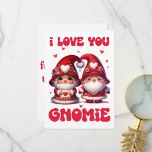 I Love You Gnomie - Valentine's Day Card