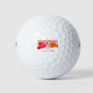 I Love You Golf Balls