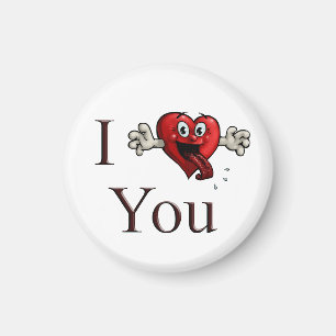 I Love You goofy heart Magnet