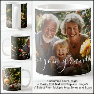 I Love You Grandma Beautiful Photo Template Text Coffee Mug