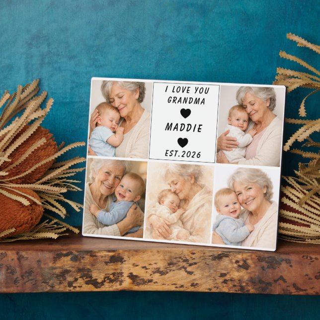 I Love You Grandma | Grandparents Day Plaque (Side)