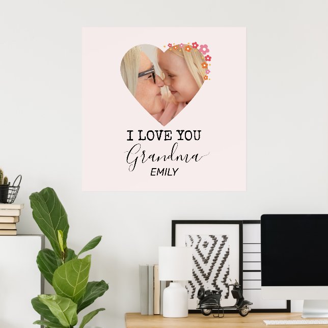 I Love You Grandma | Personalised Poster (Home Office)