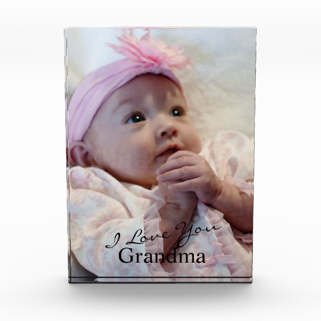 I Love You Grandma Photo Block (Front)