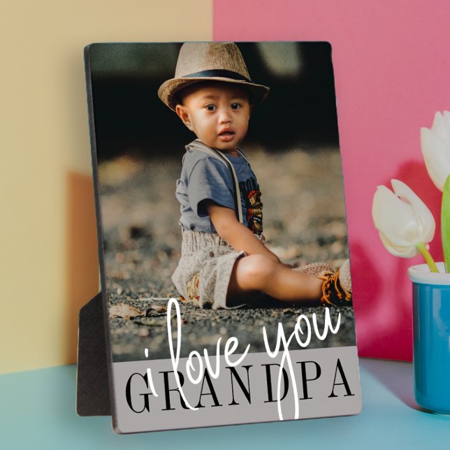 I Love You Grandpa Custom Photo Plaque (Creator Uploaded)