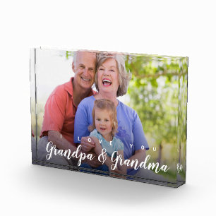 I Love You Grandpa Grandma Custom Photo