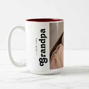I love you Grandpa Photo from baby Two-Tone Coffee Mug
