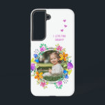 I LOVE YOU GRANNY Photo Colourful Floral Modern Samsung Galaxy Case<br><div class="desc">I LOVE YOU GRANNY Photo Colourful Floral Modern Smartphone Samsung Galaxy Case features your favourite photo surrounded by a floral wreath of colourful watercolor flowers. Personalised with your text such as "I love you granny" in modern elegant calligraphy script typography. Perfect for birthday, Christmas, Mother's Day, Grandparent's Day and more....</div>