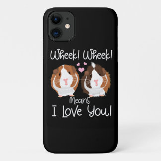I Love You Guinea Pig Cavy Roddent Case-Mate iPhone Case