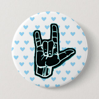 I Love You (Hand ASL) 7.5 Cm Round Badge