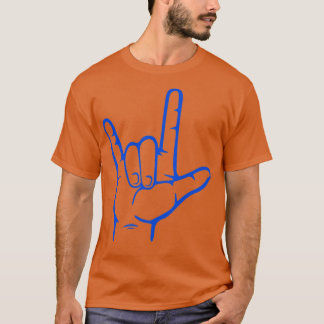 I Love You Hand Sign American Sign Language 19 T-Shirt