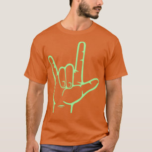 I Love You Hand Sign American Sign Language 9 T-Shirt