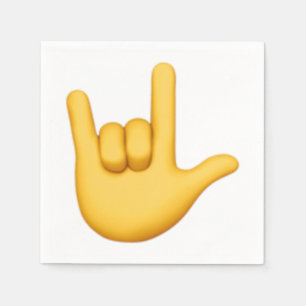 I Love You Hand Sign - Emoji Napkin