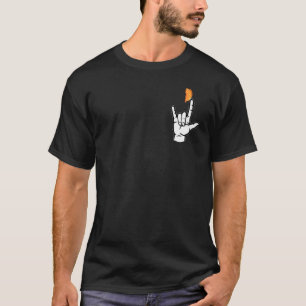 I Love You Hand Sign Language Butterfly Autism Awa T-Shirt
