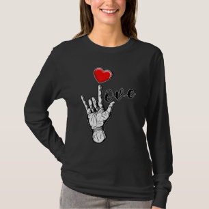 I Love You Hand Sign Valentines Day Shirt Language