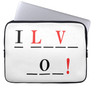 I Love You-Hangman Style by Shirley Taylor Laptop Sleeve