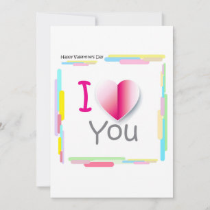"I Love You!" - Happy Valentine's Day Lovely Holiday Card