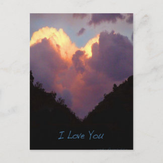 I Love You, Heart Cloud Postcard