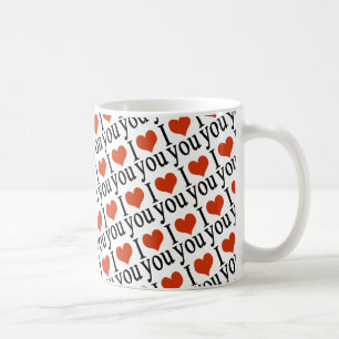 I love you - heart coffee mug