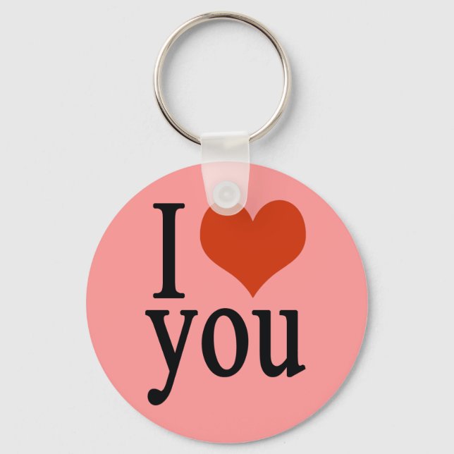 I love you - heart key ring (Front)
