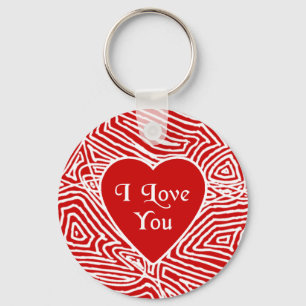 I Love You Heart Keychain