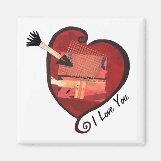 I love You heart Magnet (Front)