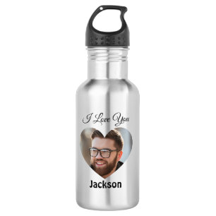 I Love You Heart Personalise 532 Ml Water Bottle