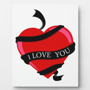 I Love You Heart Plaque