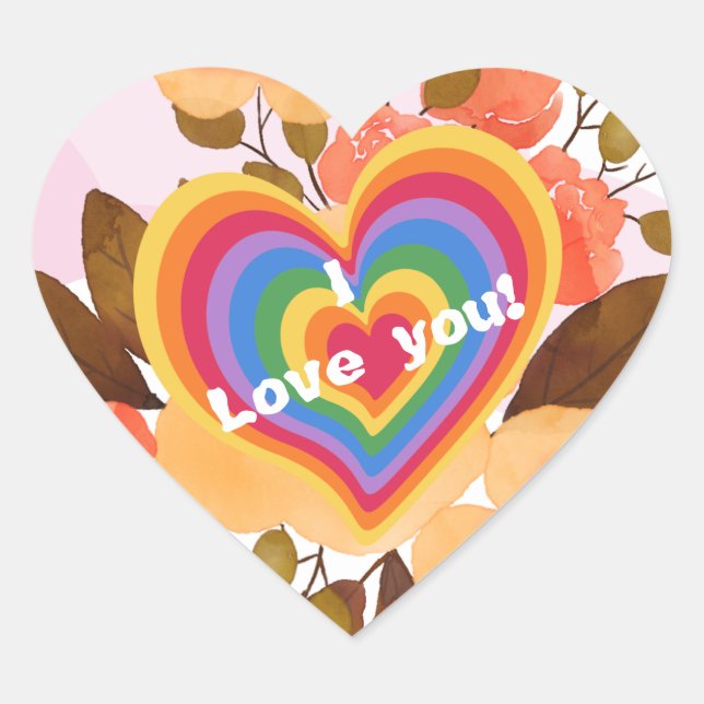 I Love you Heart Sticker (Front)