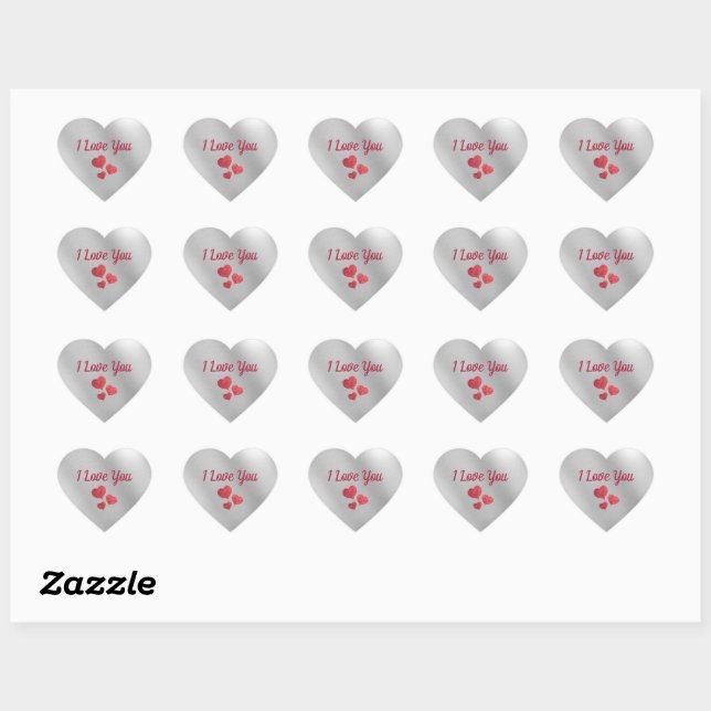 I Love You Heart Sticker (Sheet)