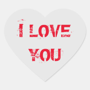 I LOVE YOU HEART STICKER
