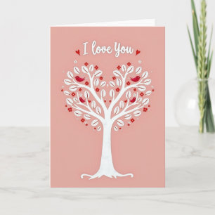 I Love You Heart Tree Card