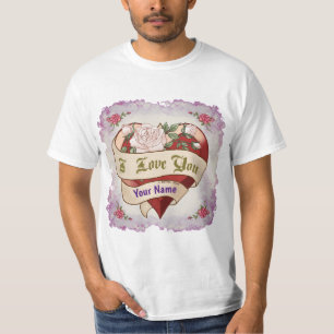 I Love You Heart Valentine Heart custom t-shirts