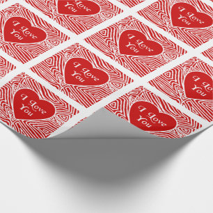 I Love You Heart Wrapping Paper