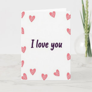 I Love You Heartfelt Simple Card