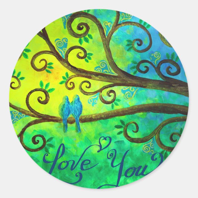 I Love You Hearts by Jan Marvin Classic Round Sticker (Front)