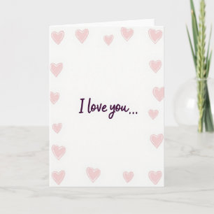 I Love You Hearts Handmade Card