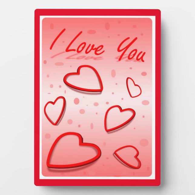"I LOVE YOU" HEARTS PLAQUE (Front)
