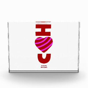 I Love You Horizontal Photo Block