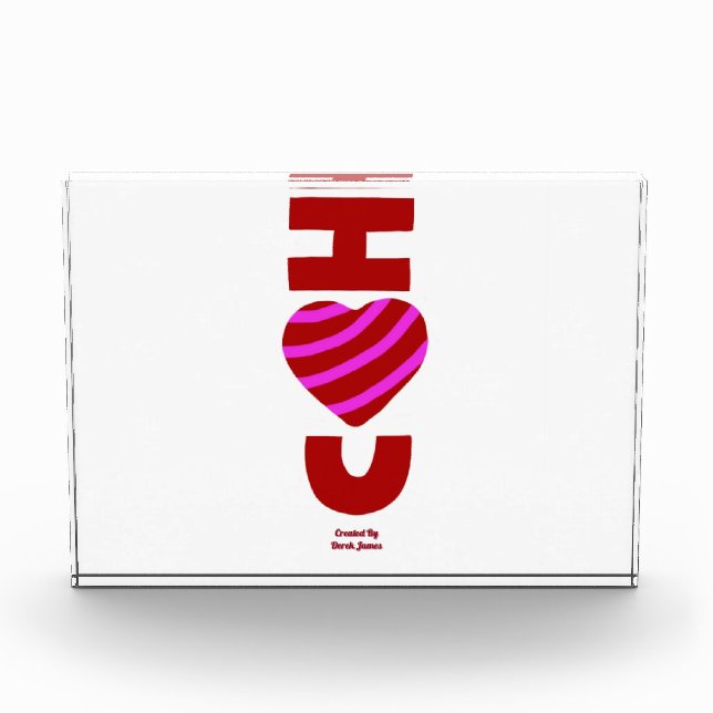 I Love You Horizontal Photo Block (Front)