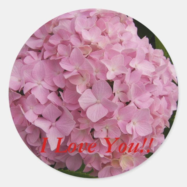 I Love You!! Hydrangea Stickers (Front)