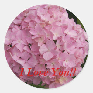 I Love You!! Hydrangea Stickers