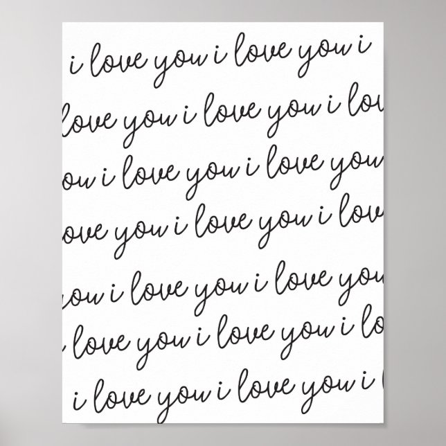I Love You I Love You I Love You Art Print (Front)
