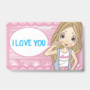 I LOVE YOU ID BADGE