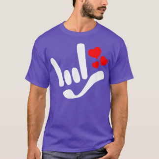 I Love You ILY American Sign Language Design With T-Shirt