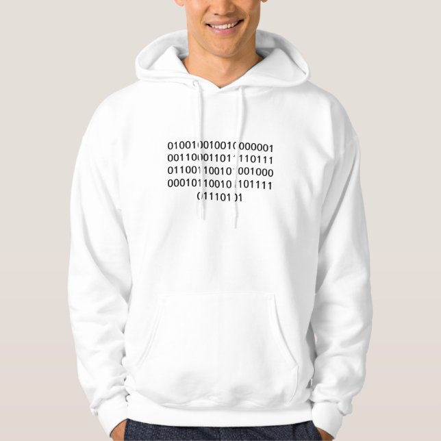 I Love You in Binary Hoodie (Front)