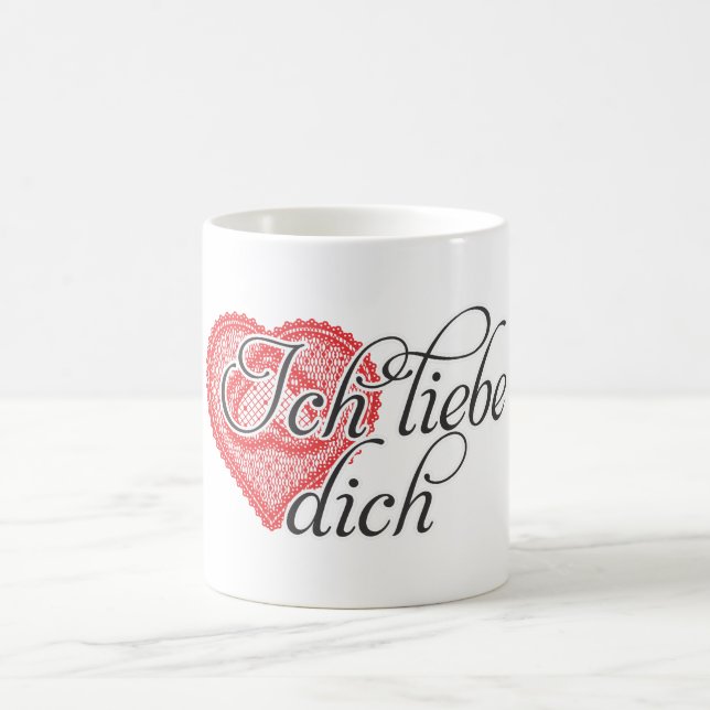 I love you in German Coffee Mug (Center)