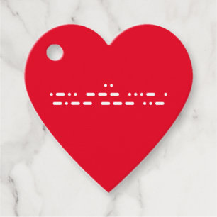 "I Love You" in Morse Code Favour Tags