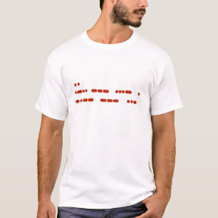 "I Love You" in Morse Code on a T-Shirt