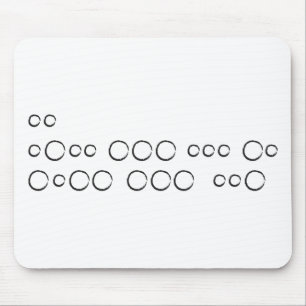 "I love You" in morse code, rough circles Mouse Pad