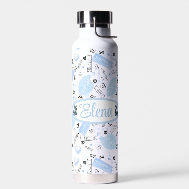 I love you in multiple languages to Customize Water Bottle (Left)
